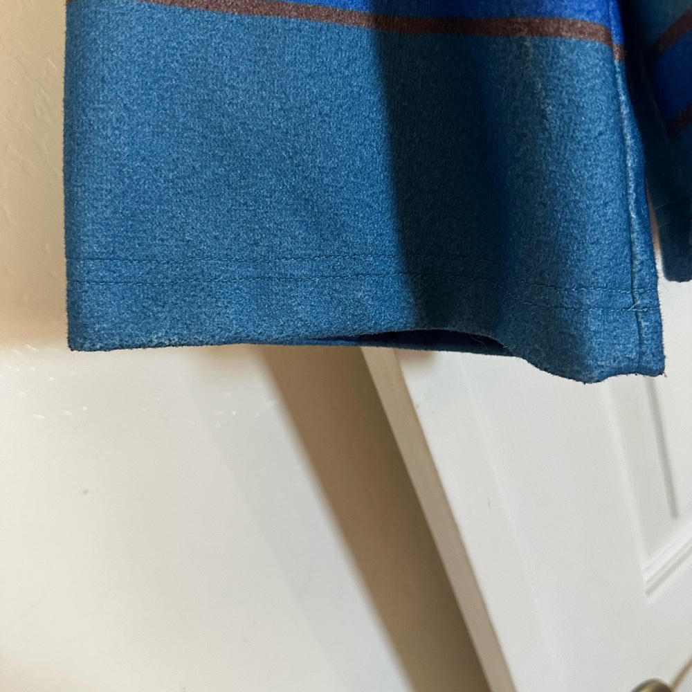 Leatherobe Blue Coat Aztec Coat. Size small. - Picture 8 of 12